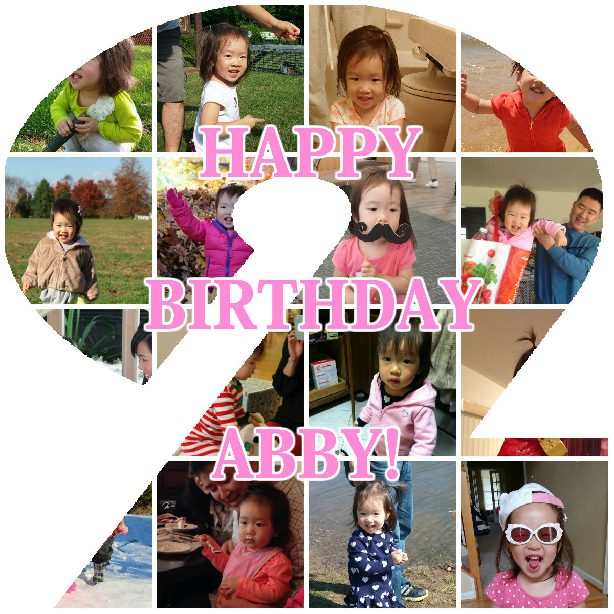 Abby Number 2 Collage Bday