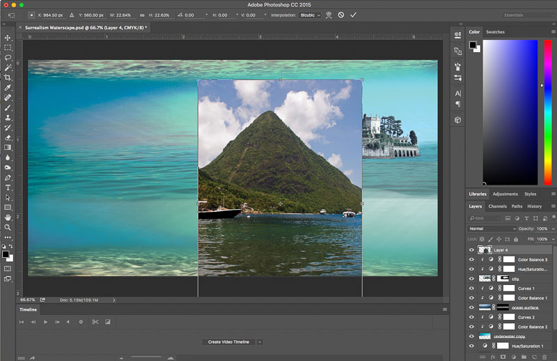 Photoshop Tutorial Create Fantasy Seascape Stock Photo Composites