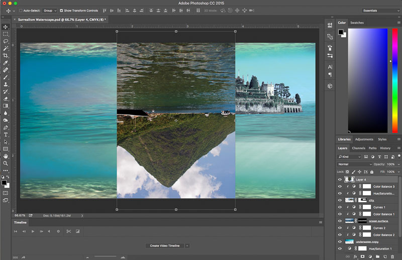 Photoshop Tutorial Create Fantasy Seascape Stock Photo Composites