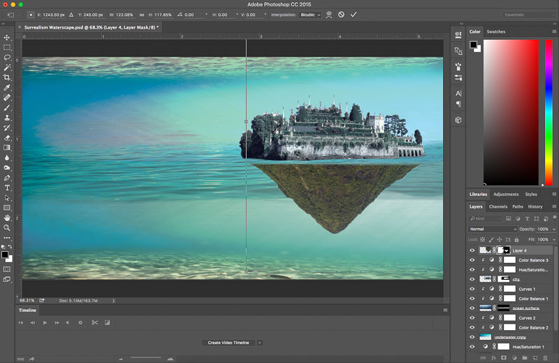 Photoshop Tutorial Create Fantasy Seascape Stock Photo Composites