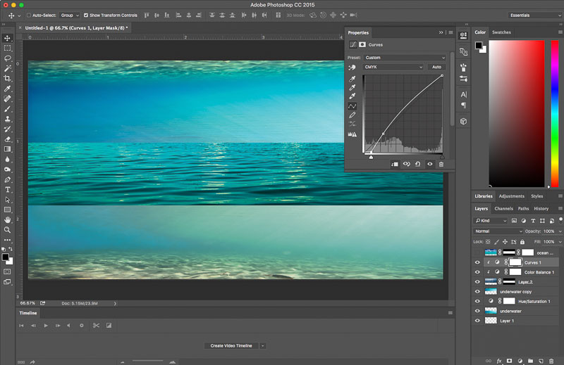 Photoshop Tutorial Create Fantasy Seascape Stock Photo Composites