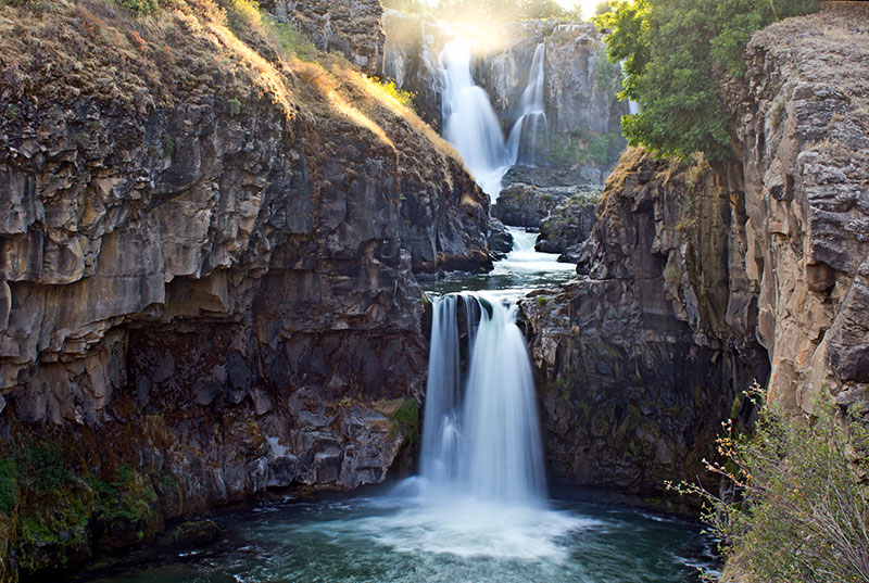 nature stock photo of a natural waterfall