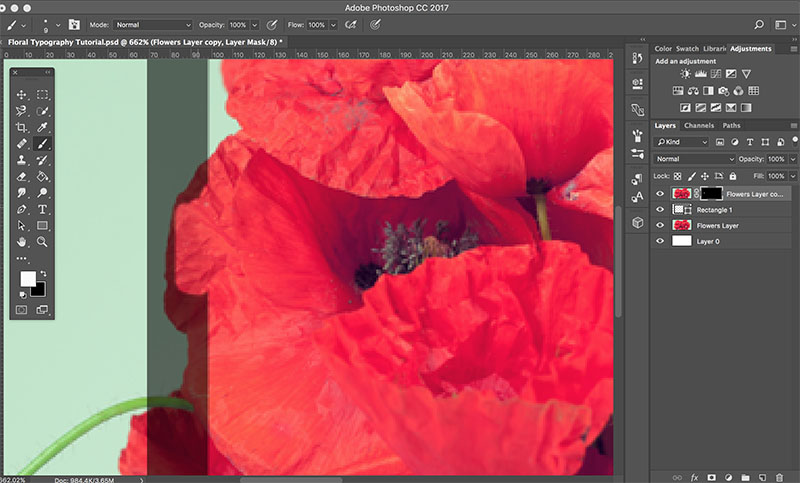 floral typography