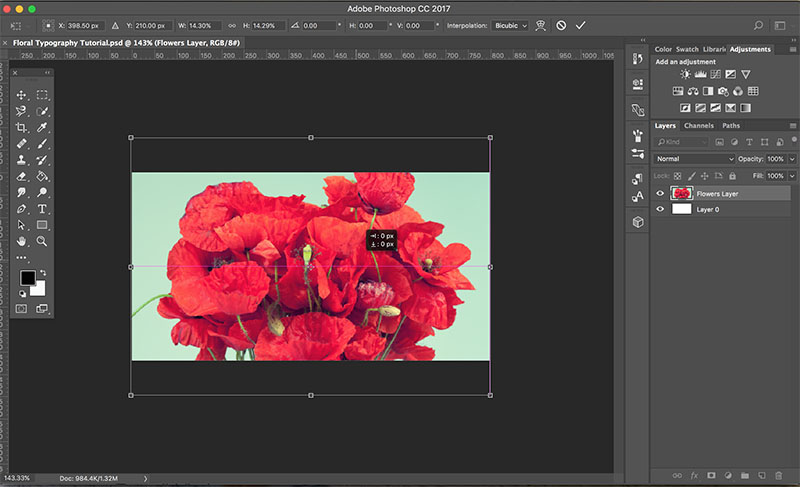 floral typography