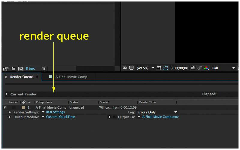 after effect export mp4