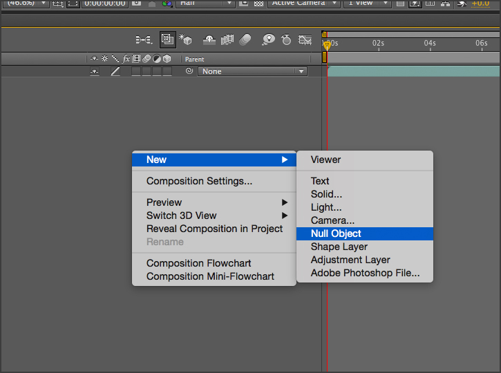 After Effects - Making Null Objects