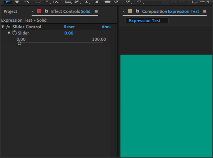 After Effects - Slider Controls
