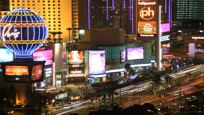 Time Lapse Las Vegas Night