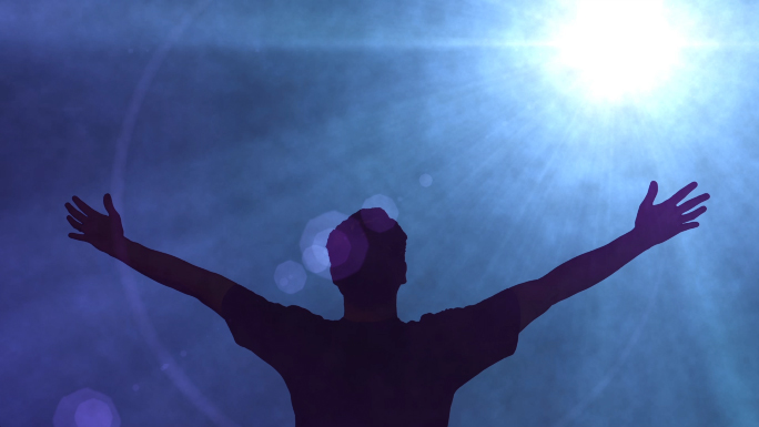 Arms Wide Open Glow Blue