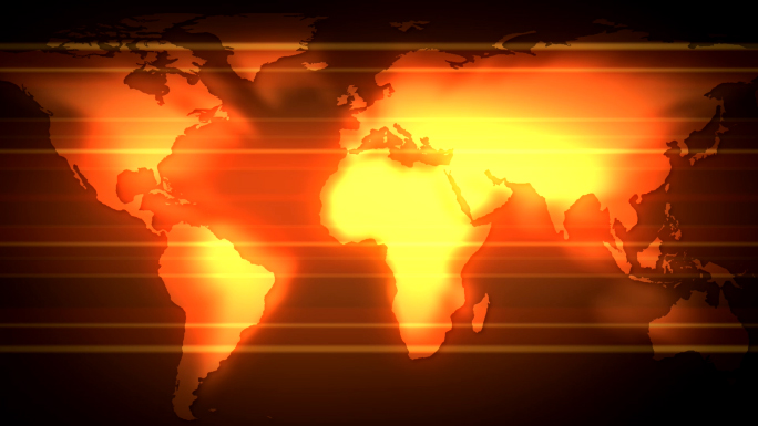 Scrolling Red Shining Flat Globe
